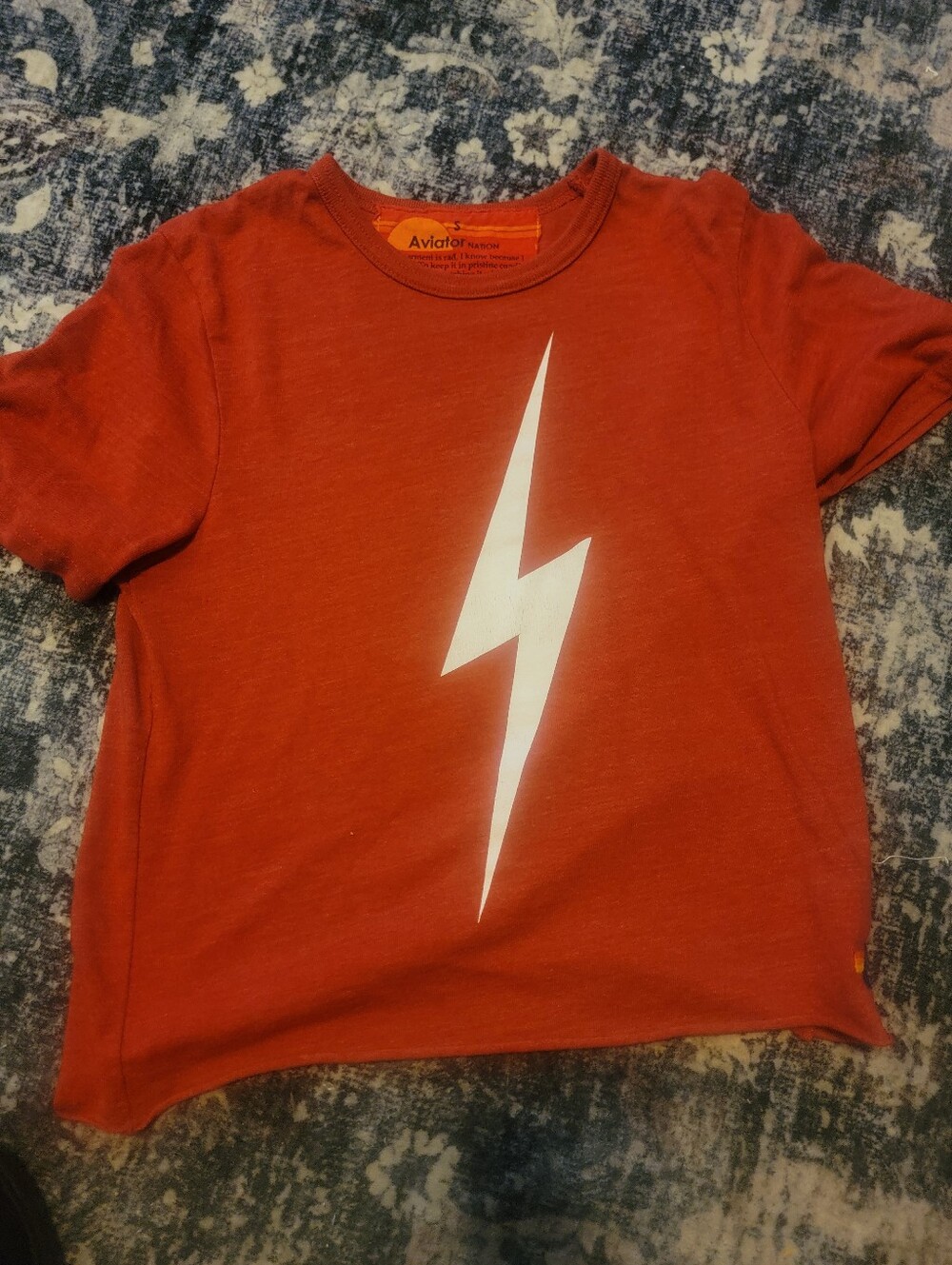 Aviator Nation Lightening Bolt Tshirt Small